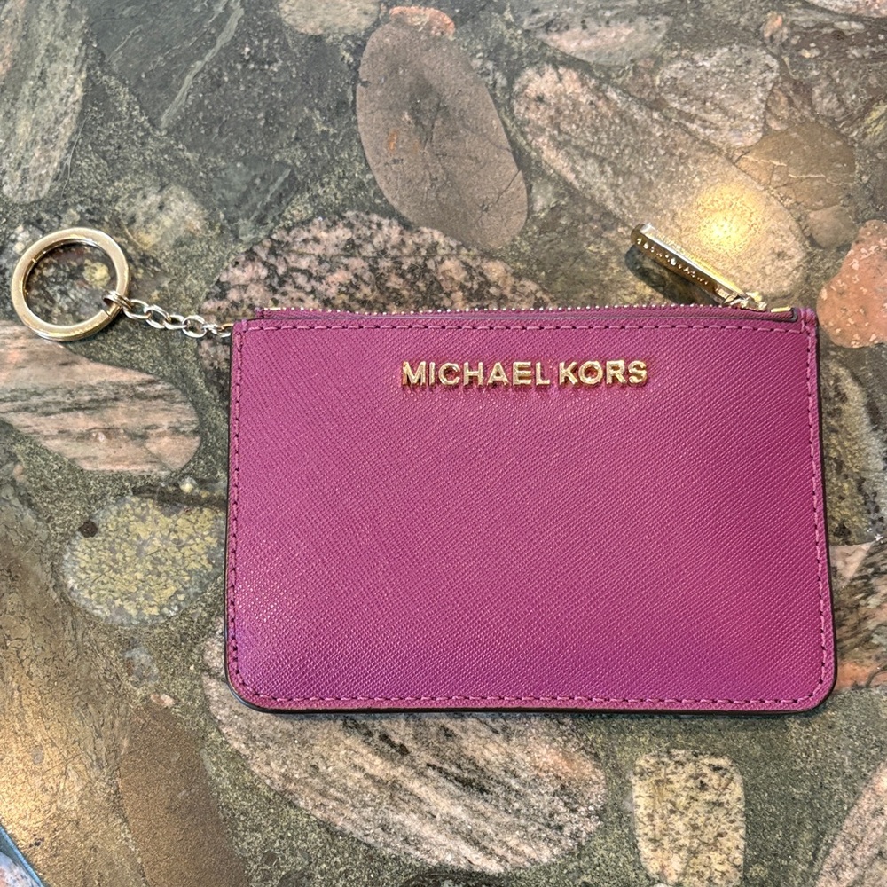 Michael Kors Jet Set Travel Small Saffiano Leather Coin Pouch